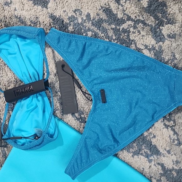 Stevie sparkle normal coverage swimsuit set with Bag. - Picture 5 of 7